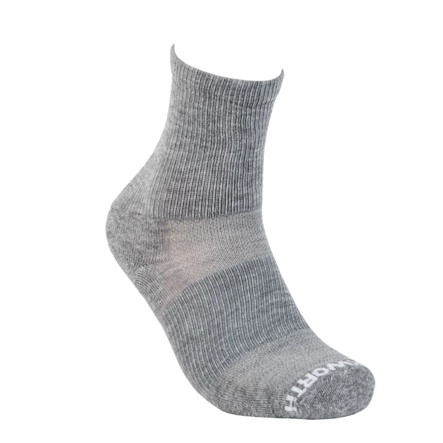 DUCKWORTH Merino Vapor Wool Athletic Socks - Standard Gray, Moisture-Wicking & Breathable Hiking Socks for Men & Women