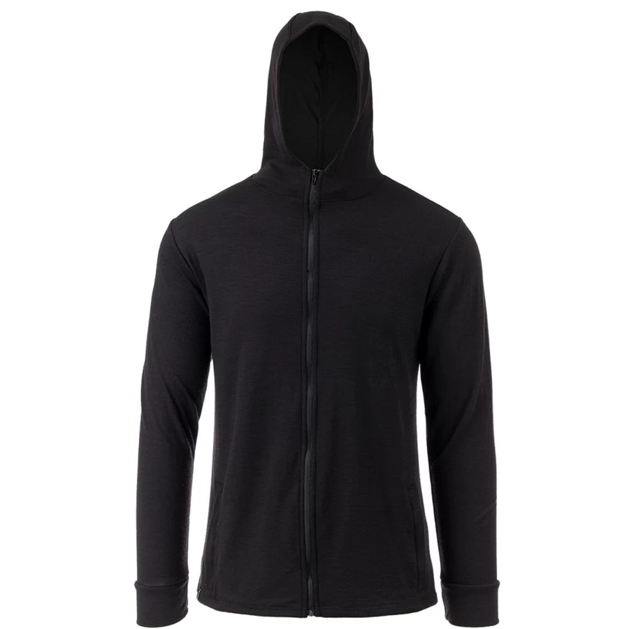 DUCKWORTH Men's Comet Black Full Zip Hoodie - Lightweight Pullover Jacket for Outdoor Activities