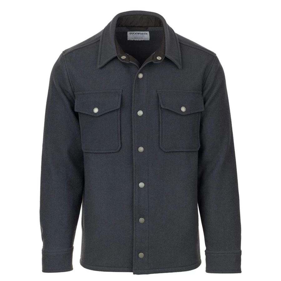 DUCKWORTH Men's Snowcrest Shirt Jacket - Water-Resistant Outdoor Flannel Shirt for Men