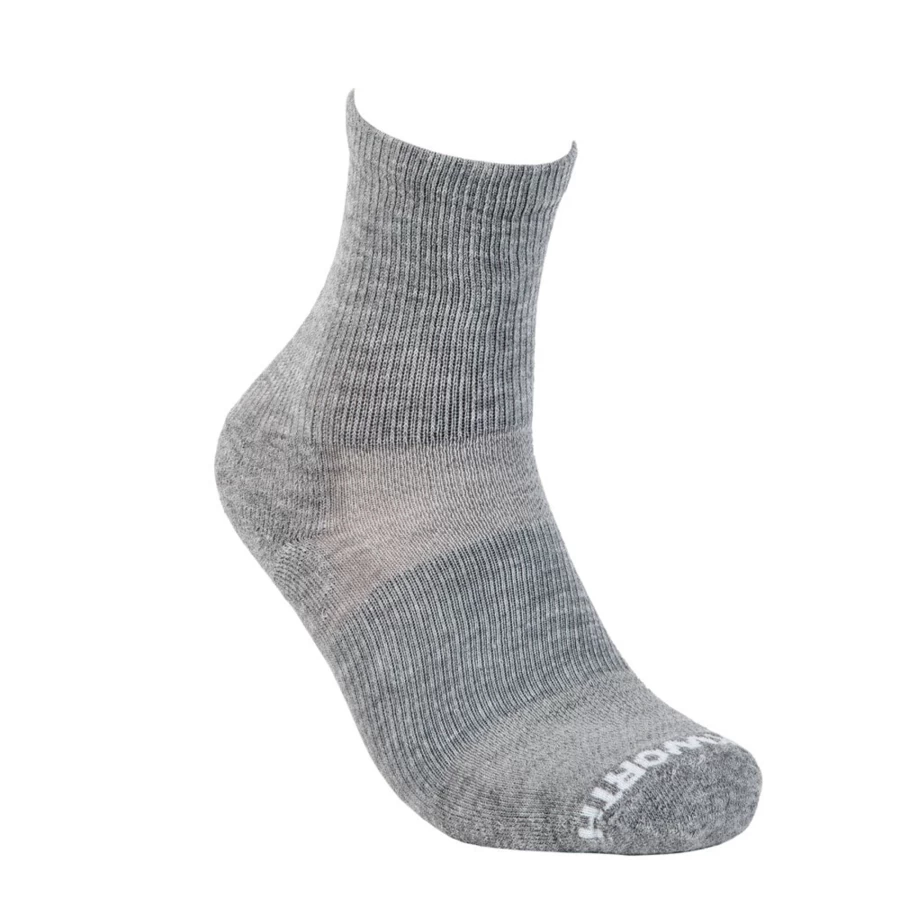 DUCKWORTH Merino Vapor Wool Athletic Socks - Standard Gray, Moisture-Wicking & Breathable Hiking Socks for Men & Women