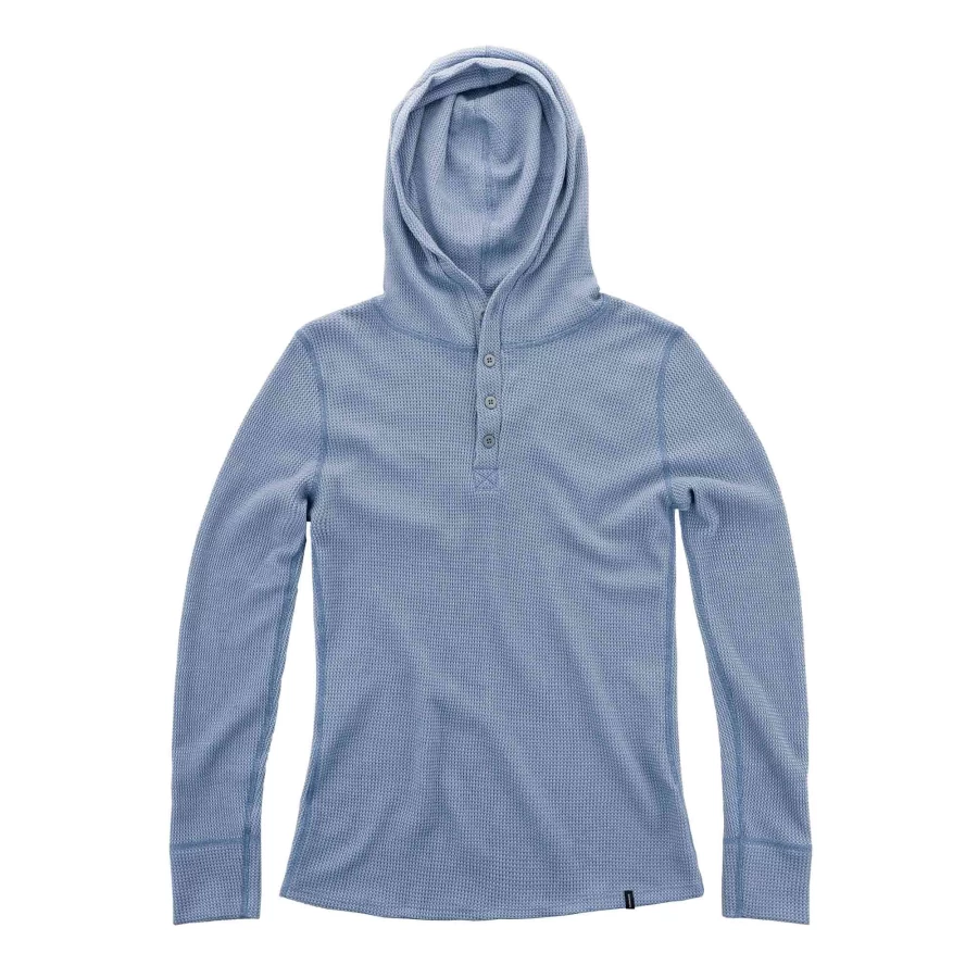 DUCKWORTH Women's Polaris Hooded Henley Shirt - Lightweight Pullover Fleece Hoodie
