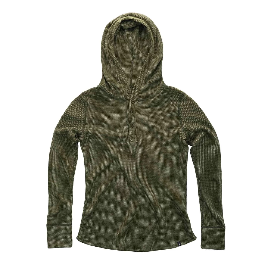 DUCKWORTH Women's Polaris Hooded Henley Shirt - Lightweight Pullover with Hood for Outdoor Activities