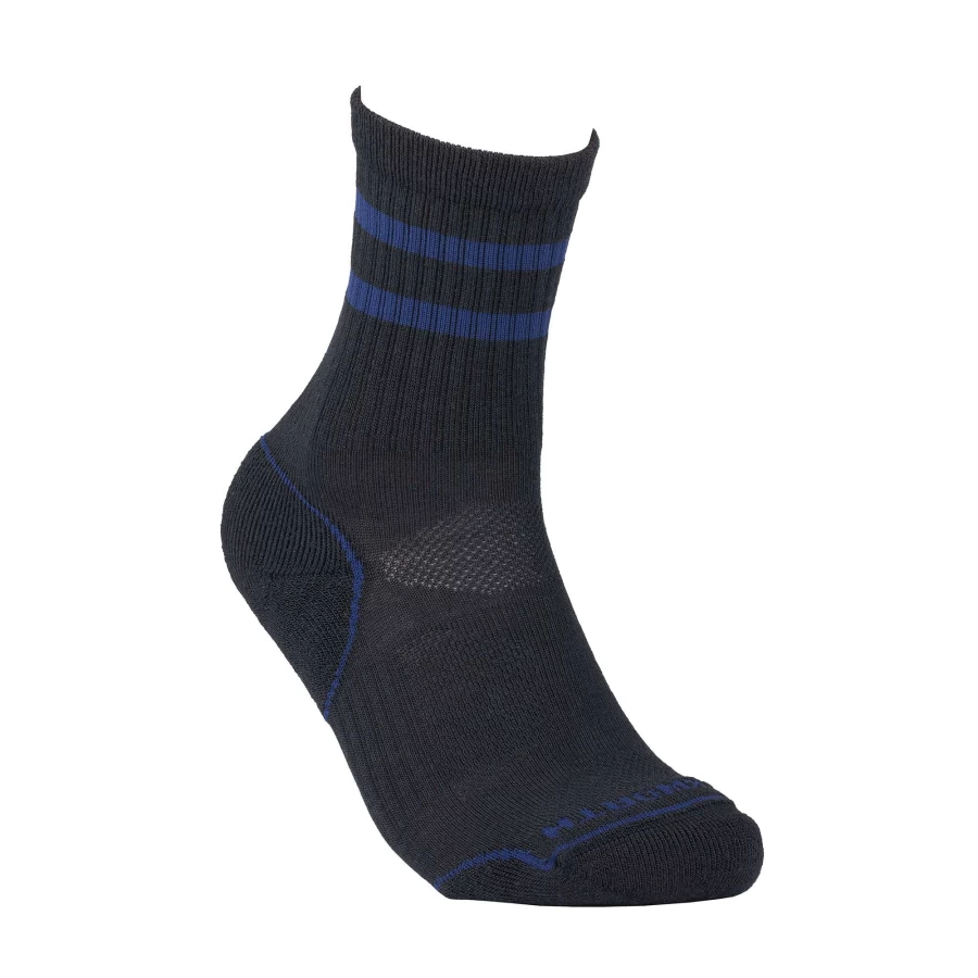 DUCKWORTH Lightweight Mid Crew Socks - Black Comfortable Hiking & Everyday Wear