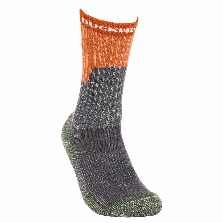 DUCKWORTH Men's Midweight Black Butte Crew Socks - Hiking & Outdoor Performance Socks