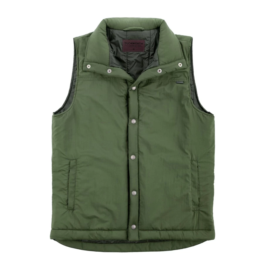 DUCKWORTH Men's Woolcloud Vest - Premium Wool Blend Lightweight Insulated Outdoor Vest
