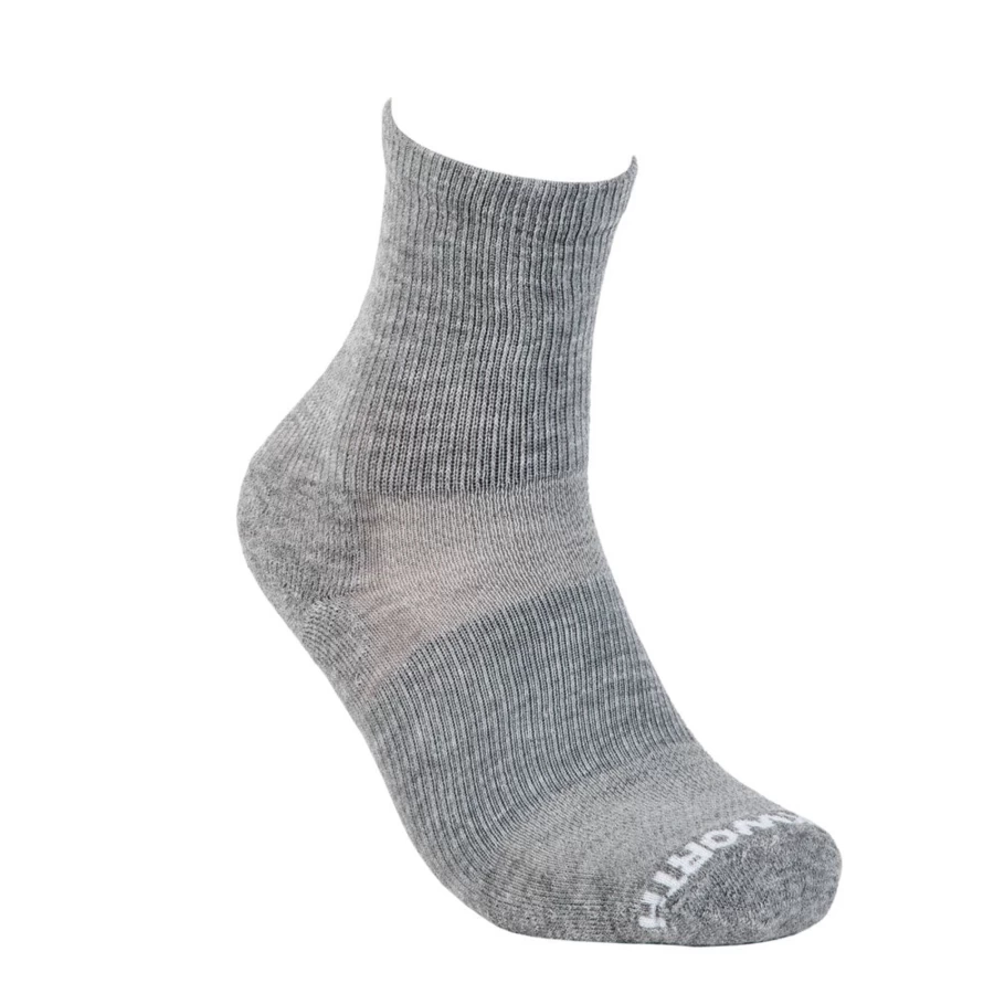 DUCKWORTH Merino Vapor Wool Athletic Socks - Standard Gray, Moisture-Wicking & Breathable Hiking Socks