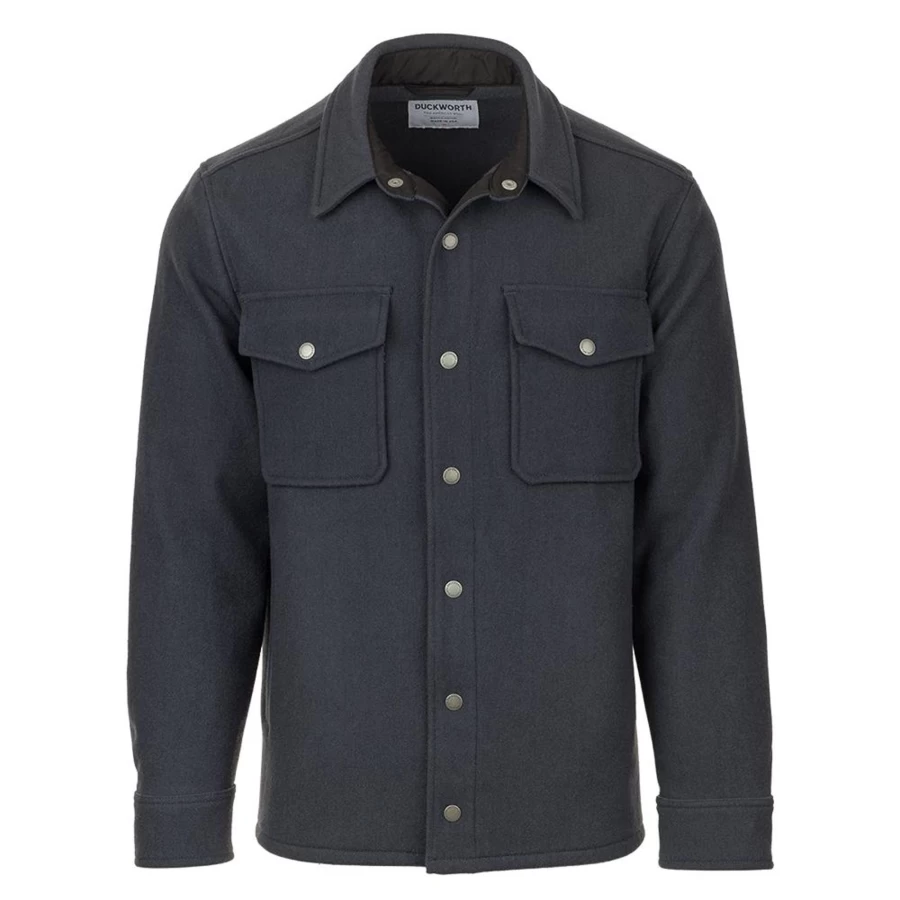 DUCKWORTH Men's Snowcrest Shirt Jacket - Lightweight Water-Resistant Outdoor Flannel Shirt for Men