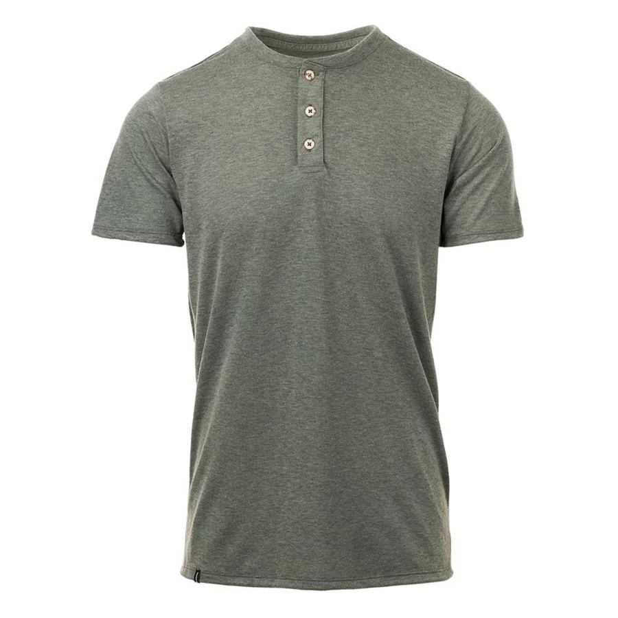 DUCKWORTH Men's Vapor Henley Shirt - Moisture-Wicking Performance Tee for Active Lifestyles